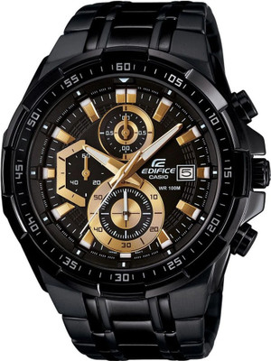 CASIO EFR-539BK-1AVUDF Edifice EFR-539BK-1AVUDF Black Stainless Steel Band Analog Watch  - For Men