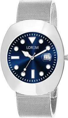 LOREM LR142 Silver Intermesh Stainless Steel Strap Analog Watch For Men LR142 Analog Watch  - For Men