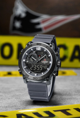 NAVIFORC NF6104_TGY//W/TGY Analog-Digital Watch  - For Men