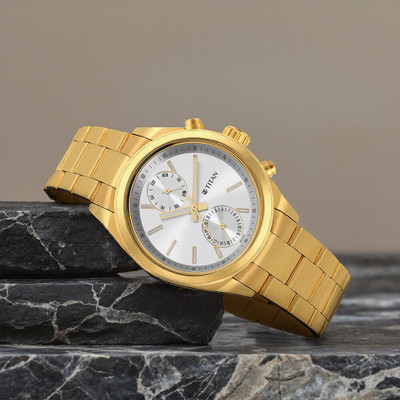 Titan 1733YM01 Neo Black & Gold Analog Watch  - For Men