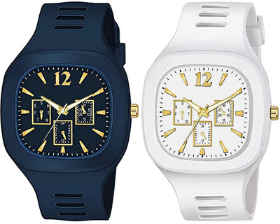 PuthaK ADDI Stylish Rubber Analog Watch for Men & Boys Combo Of 2 Analog Watch  - For Men