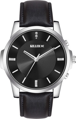 KILLER Analog Black Dial Men's Watch with Black Silicone Strap Latest Trending Analog Watch  - For Men