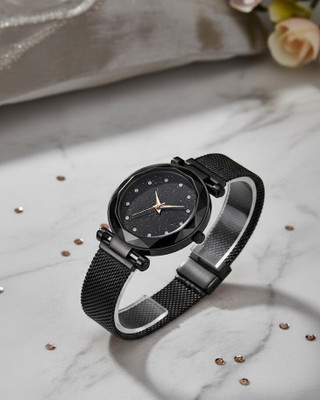 Moover Premium Dial Magnetic Mesh Strap Analog Women’s Watch for girls Daily&Party Wear Analog Watch  - For Girls