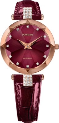 Jowissa J5.771.M Swiss Made Facet Strass Red Dial Analog Watch  - For Women