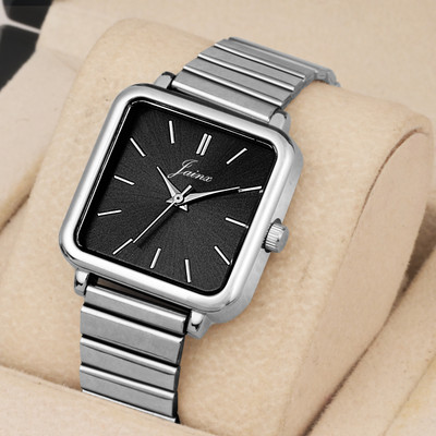 JAINX JW8616 Minimalist Square Black Dial Analog Watch  - For Women