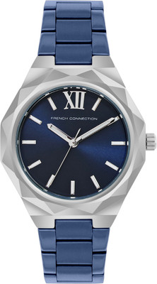 French Connection Zara 3 Hands Sunray Dial Mineral Glass Analog Watch  - For Women