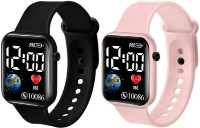 Ziory Black LED Dial wrist band cartoon Character Wrist band for led Digital Watch  - For Boys & Girls