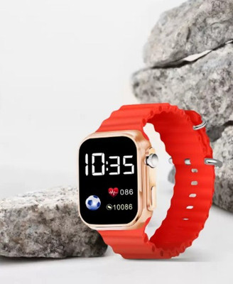 FADISO New 2024 Trendy Square RED ULTRA Led Band for Men & Women Digital Watch  - For Boys & Girls