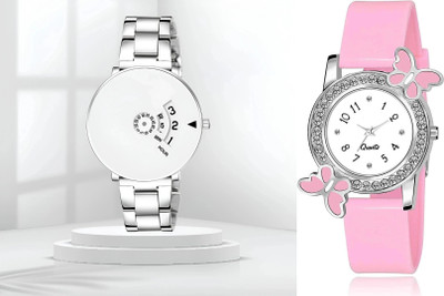 MAHAVIRA COLLECTION PINK_BF F_White_steel_paidu PINK_BF F_White_steel_paidu Analog Watch  - For Men & Women