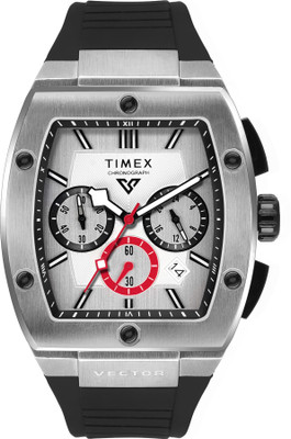 TIMEX TWEG26200 TIMEX Vector Silver Rectangle Chronograph Dial Analog Watch  - For Men
