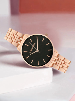 Joker & Witch Joker & Witch Mini Nebula 36mm Black Dial Rose Gold Metal Alloy Watch for Women Analog Watch  - For Women