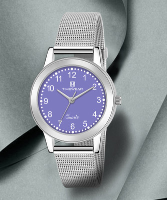 TIMEWEAR 278PDNTL TIMEWEAR Purple Number Dial Stainless Steel Strap Analog Watch  - For Women