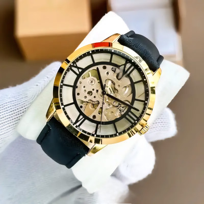 Tova Luxury Skeleton Automatic Analog Watch for Men | Leather Strap Mechanical Watch Luxury Skeleton Automatic Analog Watch for Men | Leather Strap Mechanical Watch Analog Watch  - For Men
