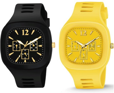 Vtrack V Track Miller Big Square Dial Watch Combo For Men & Boys Analog Watch  - For Boys