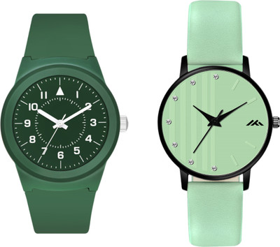 Fentex Trending combo analog watch with one silicon and one Stainless Steel strap watch Trending combo analog watch with one leather and one Stainless Steel strap watch Analog Watch  - For Boys & Girls