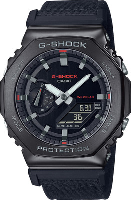 CASIO GM-2100CB-1ADR G-SHOCK Black Ip Dial Cloth Band Analog-Digital Watch  - For Men