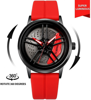SKMEI 3D Rotating Spinning Watch Rim Car Wheel Analog Watch  - For Men