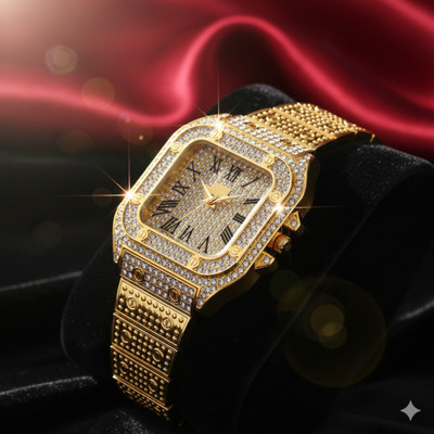 Timefit Premium Gold Dial Bracelet Watch for Men Women Office Use Diamond Luxe Series Analog Watch  - For Boys