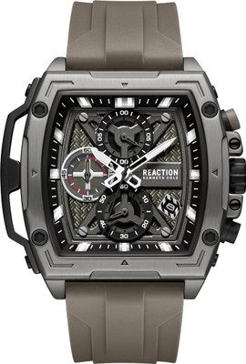 Kenneth Cole Reaction New Collection CHRONO 3 EYES DATE Brown Barrel Dial Analog Watch  - For Men