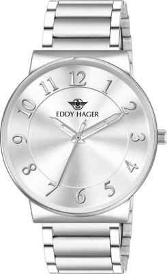 EDDY HAGER EH-288-Silver Big Dial Analog Watch  - For Men