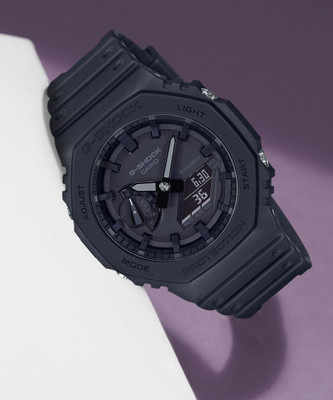 CASIO GA-2100-1A1DR G-SHOCK GA-2100-1A1DR Black Dial Resin Strap Analog-Digital Watch  - For Men