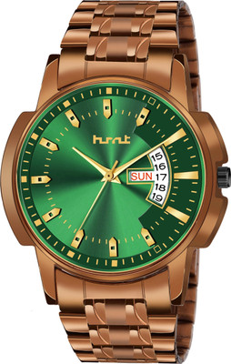 hsnt HT-7075-GRN Special Designed Stainless Steel Day and Date Analog Men's Watch Analog Watch  - For Men