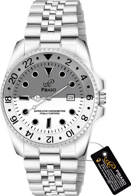 PIRASO ROL-X OG GREY & WHITE Piraso Two Tone Grey & White Dial And Silver Chain Watch for Men Analog Watch  - For Men