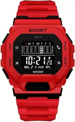 PIRASO ELECTRONIC RED Sports Digital Black Dial & Red Strap Watch for Men & Women Digital Watch  - For Boys
