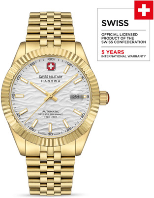 Swiss Military Hanowa MASTER DILIGENTER Water Resistant Dial Automatic Stainless Steel Strap Analog Watch  - For Men