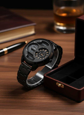 saminix Digital Sports Watch, LED Display, Black Silicone Band ANALOG Analog Watch  - For Men