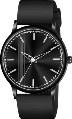 Timorix Black Edition Formal Watch with Line Design Classic Black Series Line Design Analog Watch  - For Men