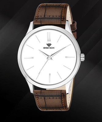 RISHOXX Slim Series Men Slim Series Brown Leather Strap Classy look premium quality wrist Analog Watch  - For Men