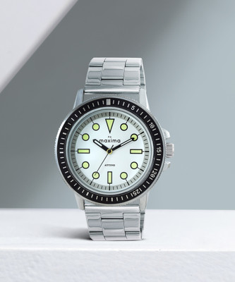 MAXIMA Attivo Steel Analog Watch – For Men O-68650CMGI For Rs. 619 @ 82 %