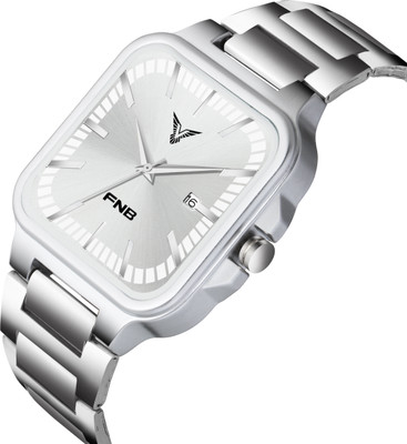 FNB FN-2024-White-Dial Elegant Series Square Analog Quartz For Men/Boys Analog Watch  - For Men