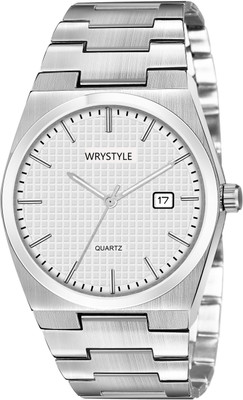 WRYSTYLE WRYSTYLE Men's Analog Quartz watch with date display Stainless Steel Band Analog Watch  - For Men