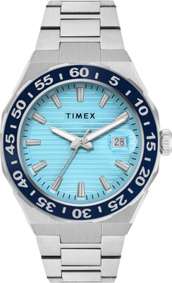 TIMEX Date Display with (Magnifier), Blue Dial Analog Watch  - For Men
