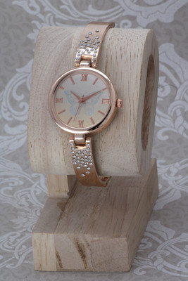 ZANZEER Beautiful Butterfly Design Dial Round Case Attractive Metal Chain Belt Beautiful Butterfly Design Dial Round Case Attractive Metal Chain Belt Analog Watch  - For Girls