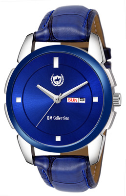 Om Collection OMH06 Analog Watch High Quality Leather Straps With Day And Date Watch Analog Watch Analog Watch  - For Men