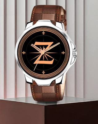 Red Robin ALPHA-Z-3K-SIL-BRW-CHL-1 Alpha Heritage Collection Z Brown Strap Watch for Man & Boys Analog Watch  - For Men