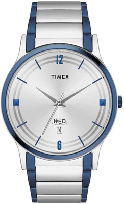 TIMEX TW000R467 Silver Round Dial Quartz Analog Watch  - For Men