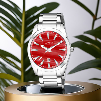 LOREM LR151 Red Dial Date Function UF-LR151 Analog Watch  - For Men