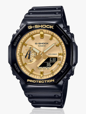 CASIO GA-2100GB-1ADR G-SHOCK Gold Dial Resin Strap Analog-Digital Watch  - For Men