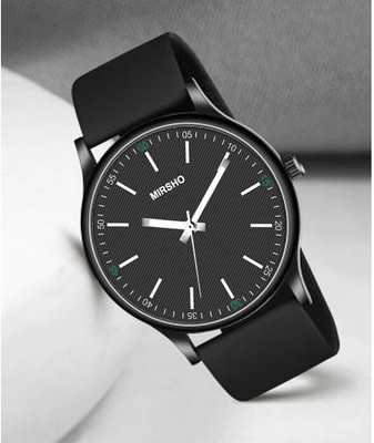 MIRSHO MIR055 MIR055-BLACK Softest Silicone Strap Black Analog Watch  - For Men
