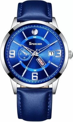 Spencher Classy Blue Dial | Synthetic Strap | Premium look | Analog Watch  - For Men