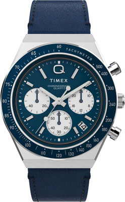 TIMEX TW2W51700UJ Q Timex Blue Round Dial Analog Watch  - For Men