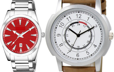 TVILLA Red Dial Date Function MZ-LR151 Analog Watch  - For Men
