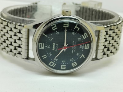 HMTJ Hmt pilot hand winding vinatge refurbished watch Excellent Condition Original HMT pilot hand winding mechanical Stainless Steel Analog Watch  - For Men