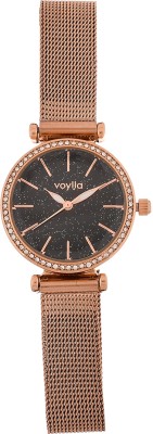 Voylla Rose Gold Plated Analogue Quartz Movement Analog Watch  - For Women