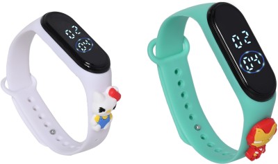 KidsView Kids Cartoon Cartoon Character LED Digital Watch Combo of 2 Cartoon Character LED Digital Watch  - For Boys & Girls