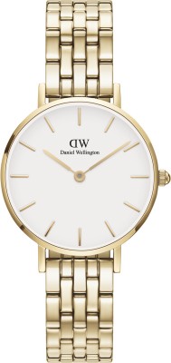 DANIEL WELLINGTON Petite 28 5-Link Petite 5-Link White color Round - 28 mm diameter Analog Watch  - For Women
